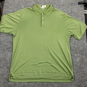 Iliac Golf XL Mens Sweatshirt Polo Luxury Hybrid Short Sleeve Green Stripe